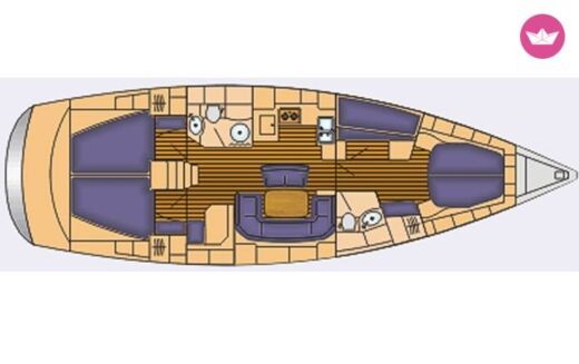 Sailboat BAVARIA 46 CRUISER Planimetria della barca