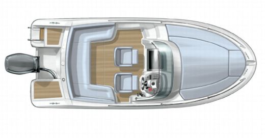 Motorboat Beneteau Flyer 650 Sundeck boat plan