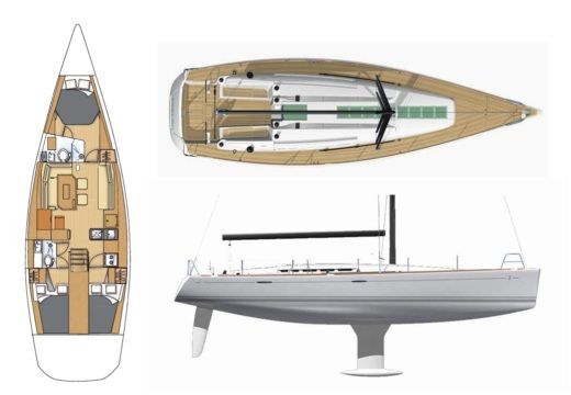 Sailboat Beneteau First 50 boat plan