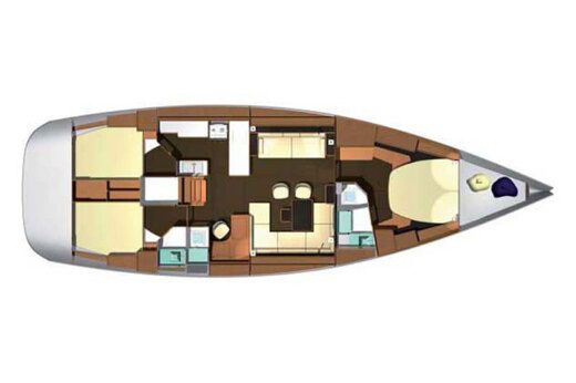 Sailboat Dufour 525 gl Boat layout