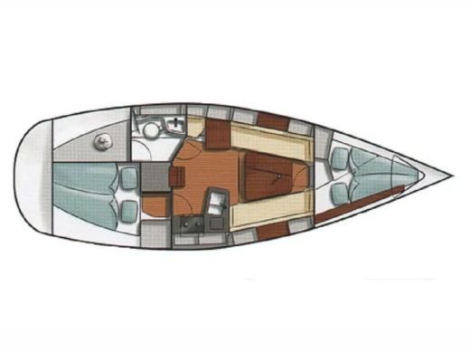 Sailboat Hanse Hanse 315 Boat layout