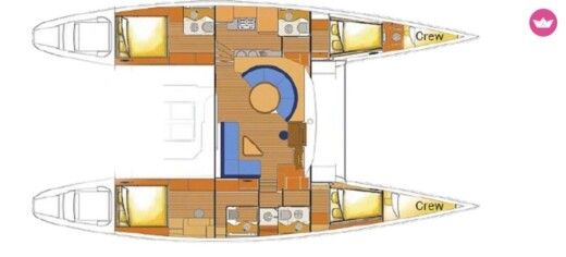 Catamaran Lagoon Lagoon 570 Plan du bateau