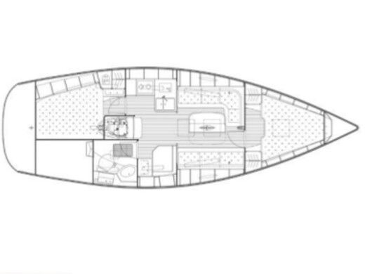 Sailboat Bavaria Bavaria 34 Cruiser Plattegrond van de boot