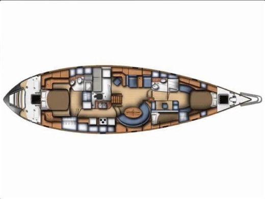 Sailboat Tayana 58 DS Boot Grundriss