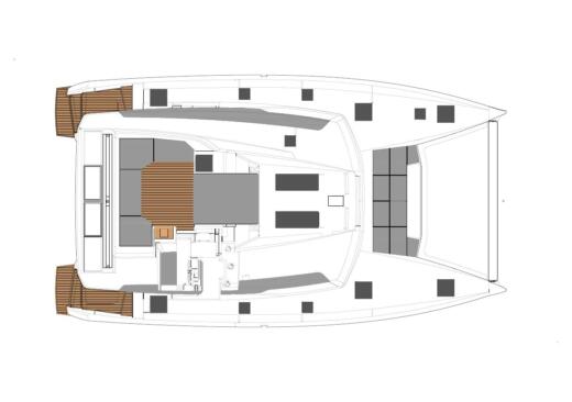 Catamaran FOUNTAINE PAJOT ELBA 45 Plan du bateau
