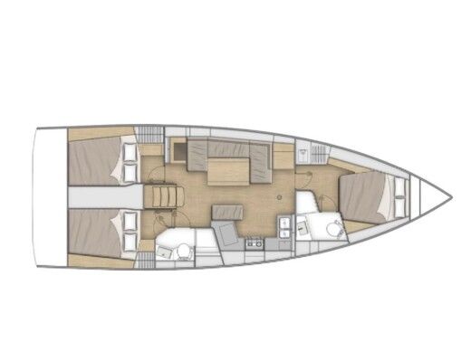 Sailboat Beneteau Oceanis 40.1 Boat layout