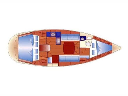 Sailboat  Bavaria 36 Cruiser Boot Grundriss