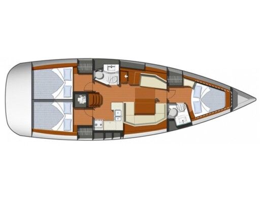 Sailboat Jeanneau Sun Odyssey 42i Boat layout