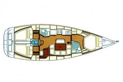 Sailboat GRAND SOLEIL 40 Boat layout