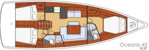 Sailboat BENETEAU OCEANIS 45 Boat design plan