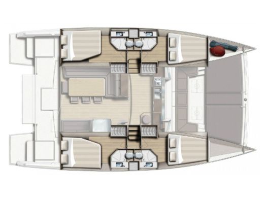 Catamaran BALI - CATANA 4.3 Planimetria della barca