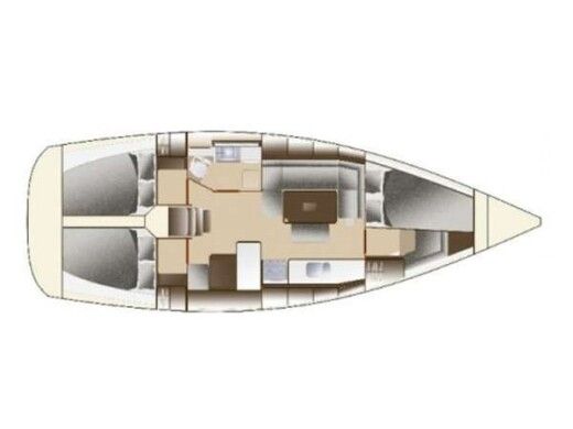 Sailboat  Dufour 375 Grand Large Plan du bateau