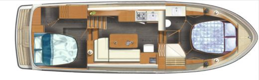 Motorboat Linssen Yachts SL 35.0 AC Plattegrond van de boot