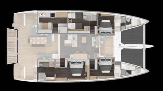 Sail Yacht Lagoon Lagoon 60 Plattegrond van de boot