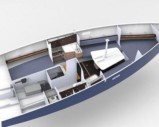 Sailboat Rm 890 Boat layout