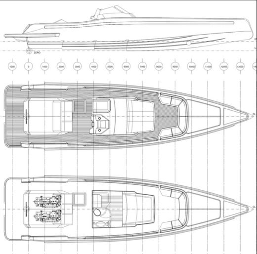 Motorboat Maori 50 Plattegrond van de boot