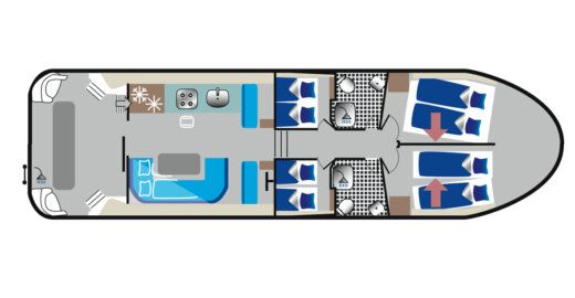 Houseboat Nicols Estivale Octo (HMR) Planta da embarcação