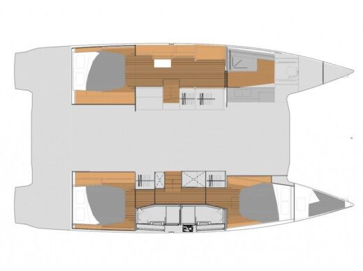 Catamaran  Elba 45 Owner Version Boat layout