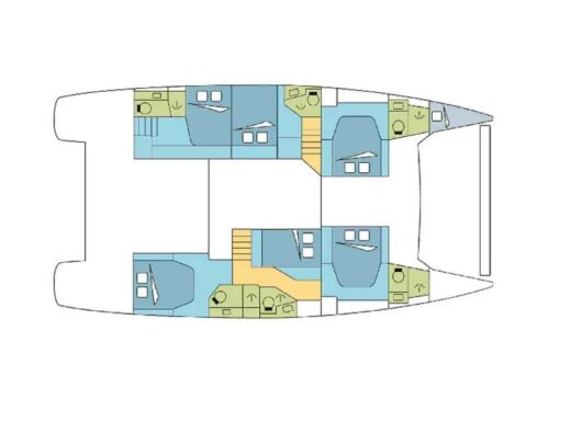Catamaran Fountaine Pajot Saba 50 Plan du bateau