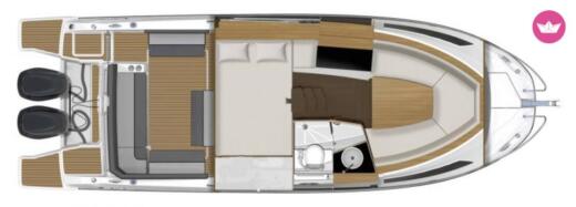 Motorboat Jeanneau Cap Camarat 9.0 Wa Boat layout