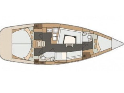 Sailboat Elan Elan Impression 40 Plattegrond van de boot