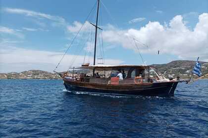 Rental Gulet Traditional Wooden Trechantiri Boat  Cruises Paros