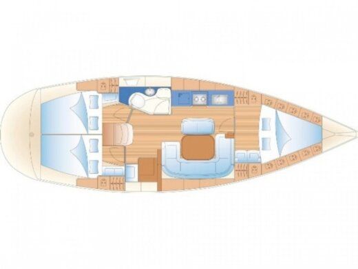 Sailboat BAVARIA 38 Boot Grundriss