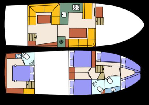 Houseboat Lady Bianca Kappa Boat layout