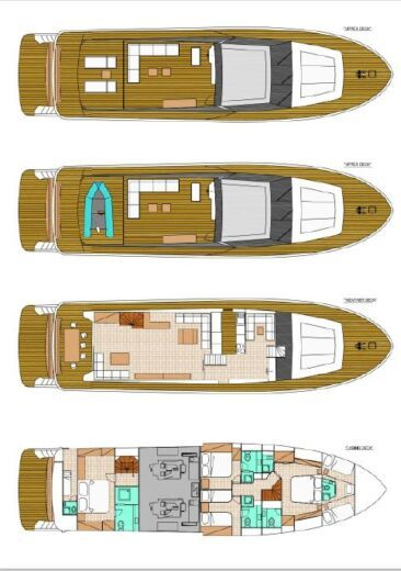 Motorboat Falcon 82 Plan du bateau