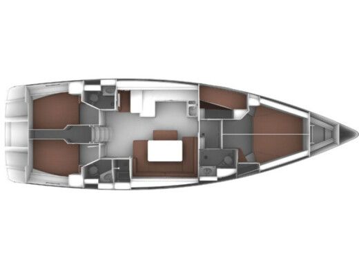 Sailboat Bavaria Cruiser 51 Boot Grundriss