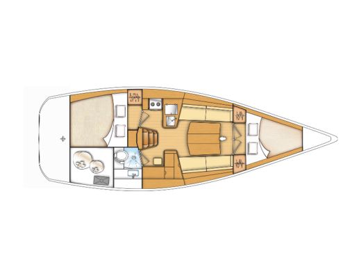 Sailboat BENETEAU FIRST 35 Boat layout