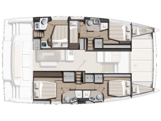 Catamaran Bali 4.6 Boat layout