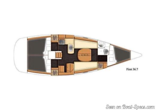 Sailboat Beneteau First 36.7 Boat layout