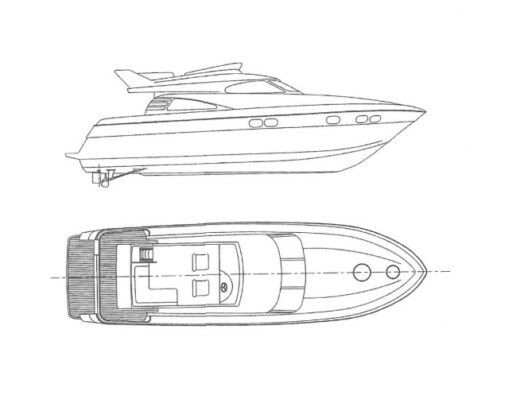 Motor Yacht Custom Made 55 Flybridge Boat layout