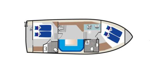 Houseboat Pedro Skiron 35 (HMR) Plattegrond van de boot