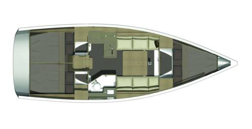 Sailboat DUFOUR 350 GRAND LARGE Planimetria della barca