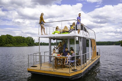 Miete Boot ohne Führerschein  Nautilus Hausboote Nautino maxi Tagescharter führerscheinfrei Berlin