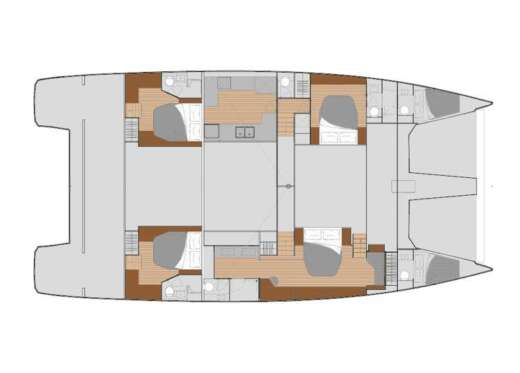 Catamaran Fountaine Pajot Power 67 Boat layout