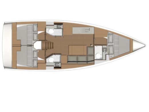 Sailboat Dufour 390 Grand Large Boat layout