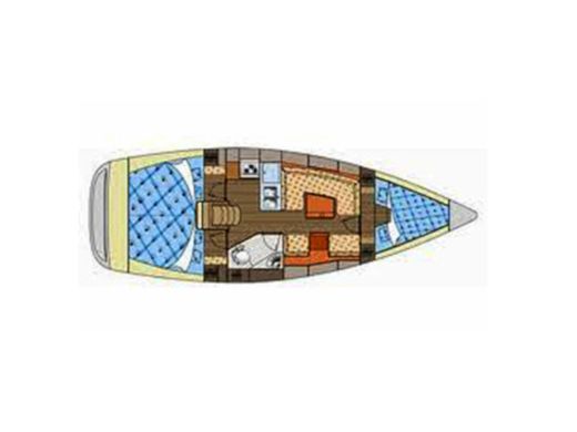 Sailboat ELAN 344 Impression Boat layout