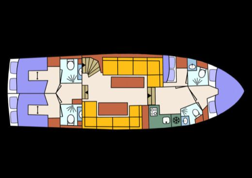 Houseboat Mariska Elite Bonito 1500 boat plan