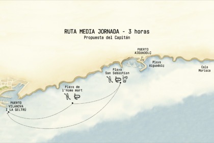 Navegue em um barco clássico de madeira pela Costa do Garraf – Skipper, combustível e extras incluídos