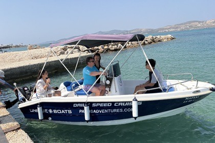 Enjoy 7 hours to Antiparos with 30/60hp up to 6 people no license required