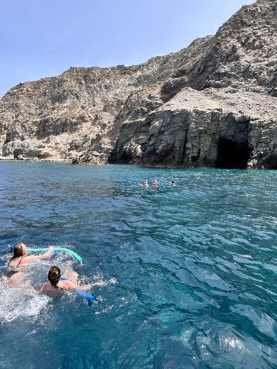 Mykonos Sailboat traditional wooden boat alt tag text