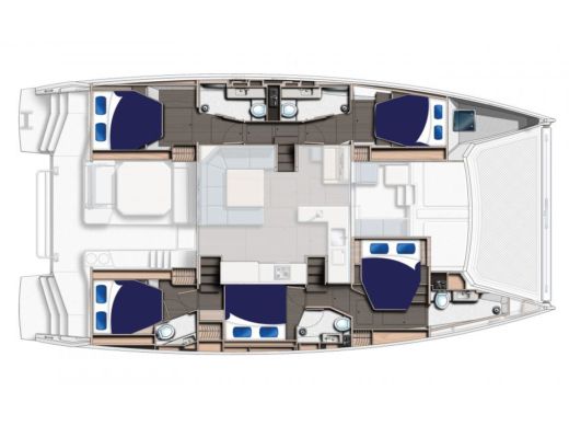Catamaran  Moorings 5000-5 Plan du bateau