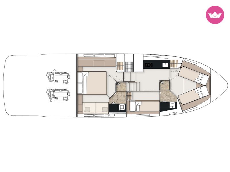 Yacht Fairline Squadron 50 960cv 7