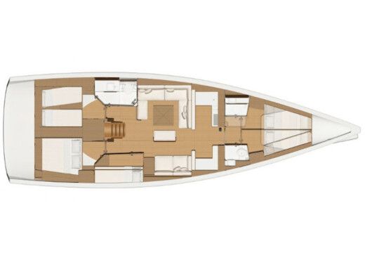 Sailboat DUFOUR 520 GL Planimetria della barca