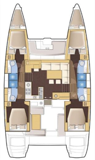 Catamaran Lagoon 450 Plan du bateau