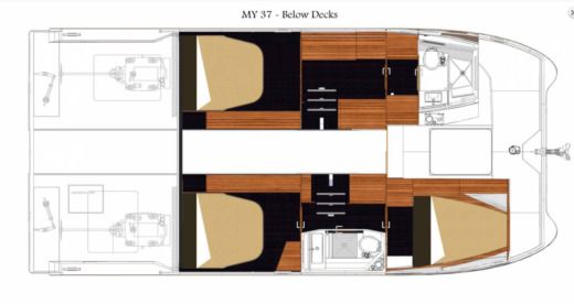 Catamaran Fountaine Pajot My 37 Boat layout