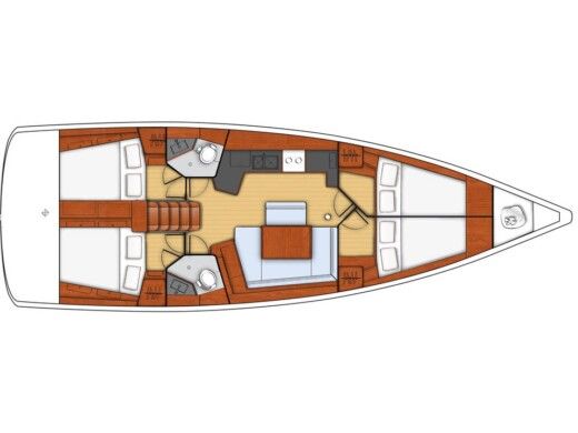 Sailboat BENETEAU OCEANIS 45 boat plan